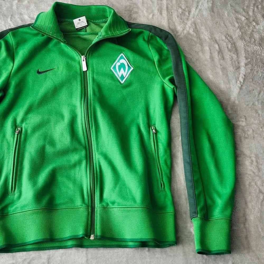 NIKE WERDER BREMEN FOOTBALL SOCCER JACKET GREEN‎ SIZE M BOYS BUNDESLIGA